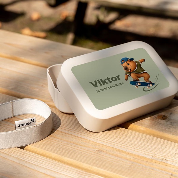 broodtrommel met naam en stoere capibara print TA14805-2600004-15 3