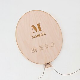 houten naambordje ballon met tekst TA14811-2100004-15 1