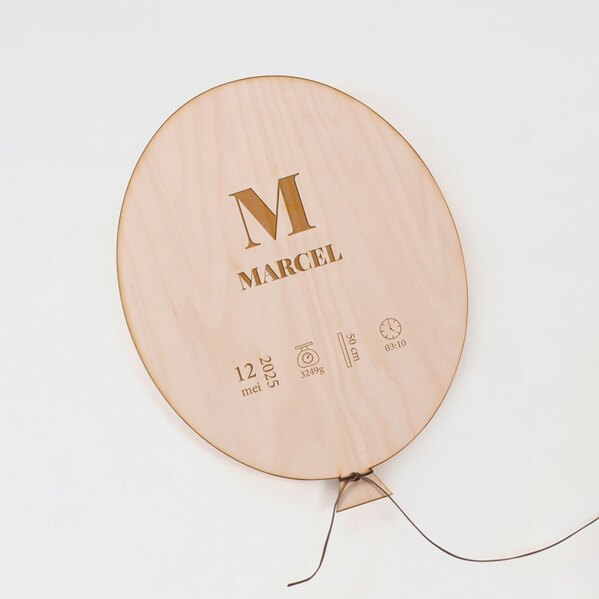 houten naambordje ballon met tekst TA14811-2100004-15 1
