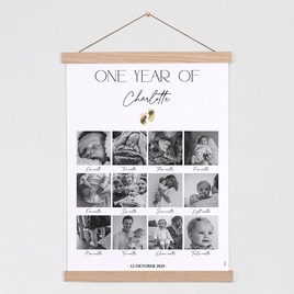 poster baby s eerste jaar met foto s en goudfolie TA14909-2400001-15 2