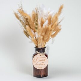 vaasje met droogbloemen naturel wit en gepersonaliseerd label TA14921-2200006-15 1