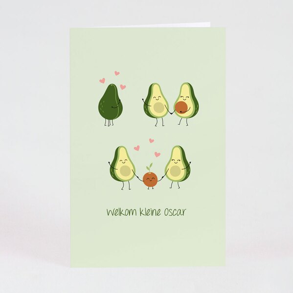 felicitatiekaart geboorte met avocado s TA1620-2300002-15 1