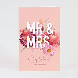 felicitatie huwelijk kaart met bloemen TA1620-2300014-15 1
