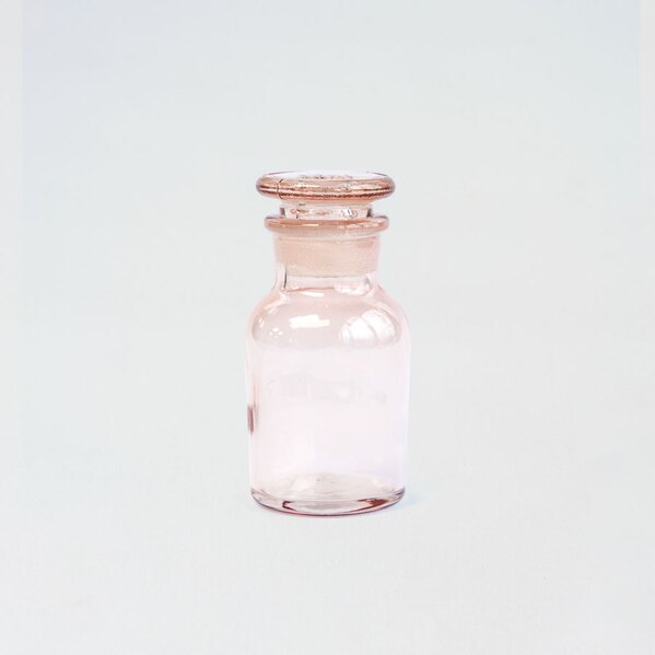 glazen apothekersflesje roze TA182-340-15 1