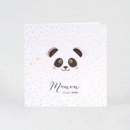 geboortekaartje panda met vrolijke confetti buromac 507009 TA507-009-15 1