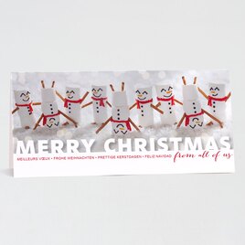 zakelijke kerstkaart met marshmallow sneeuwmannetjes TA843-002-15 1