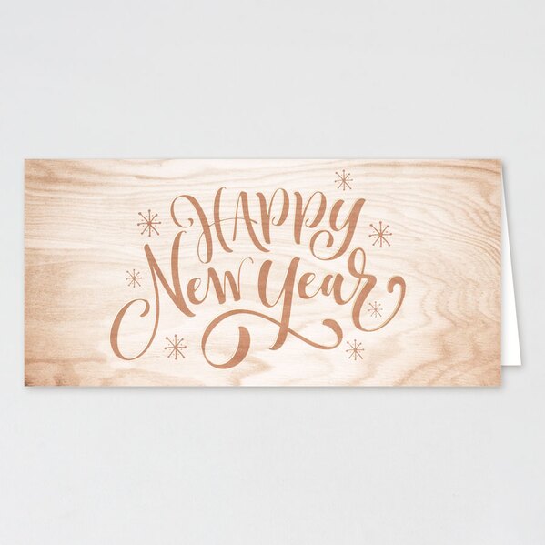 vrolijke nieuwjaarskaart in houtlook TA849-048-15 1